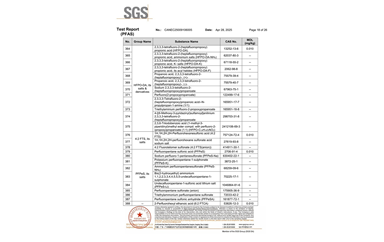 環保測試報告 PFAS CANEC25009106005
